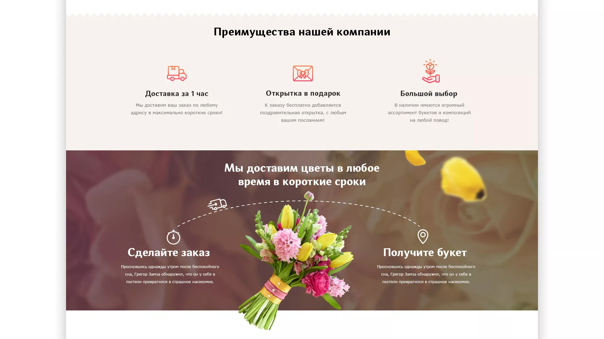 Создание интернет-магазина «Букет-онлайн» по цветам в Новосибирске