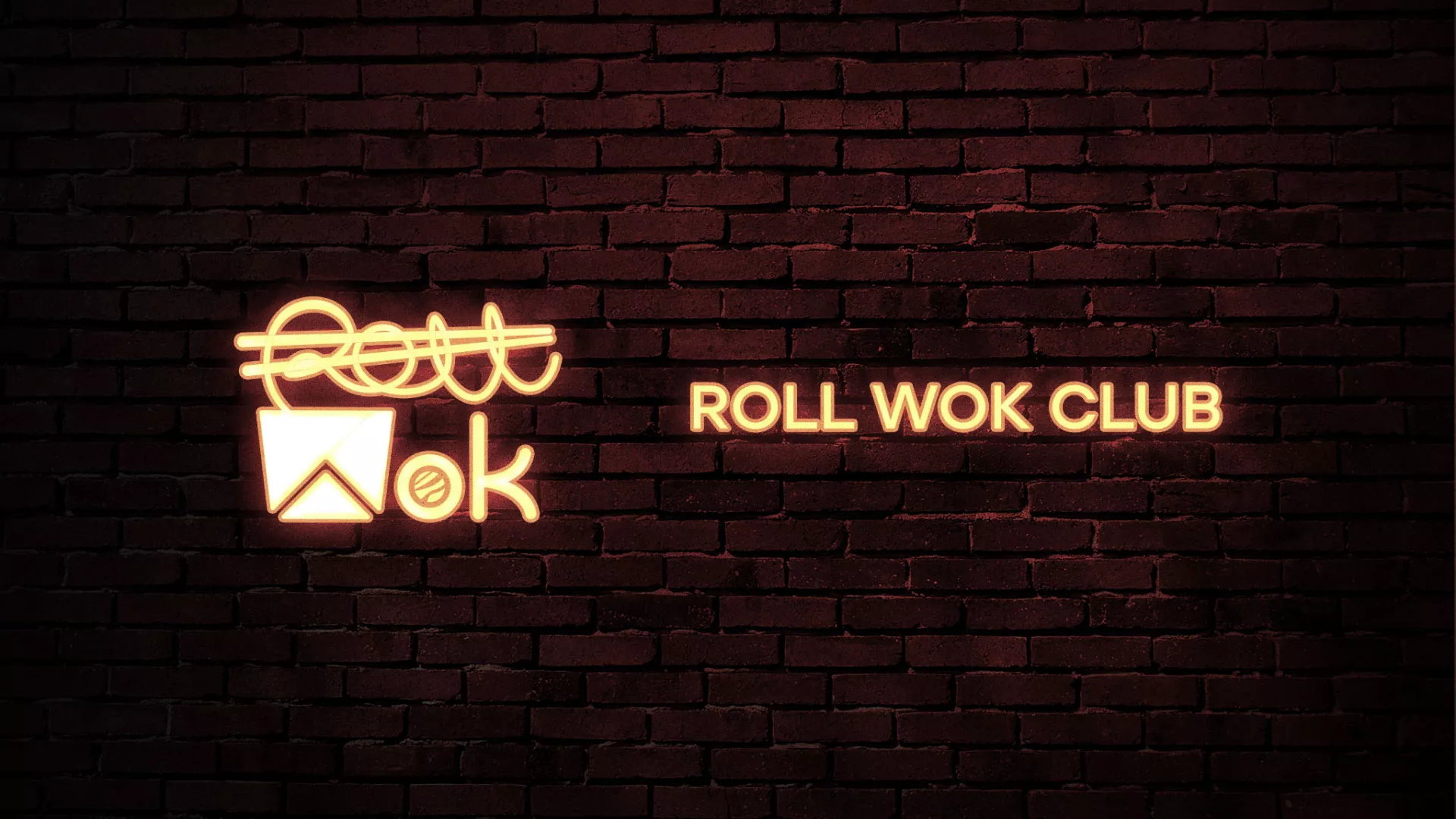 Разработка логотипа суши-бара «Roll Wok Club» в Новосибирске