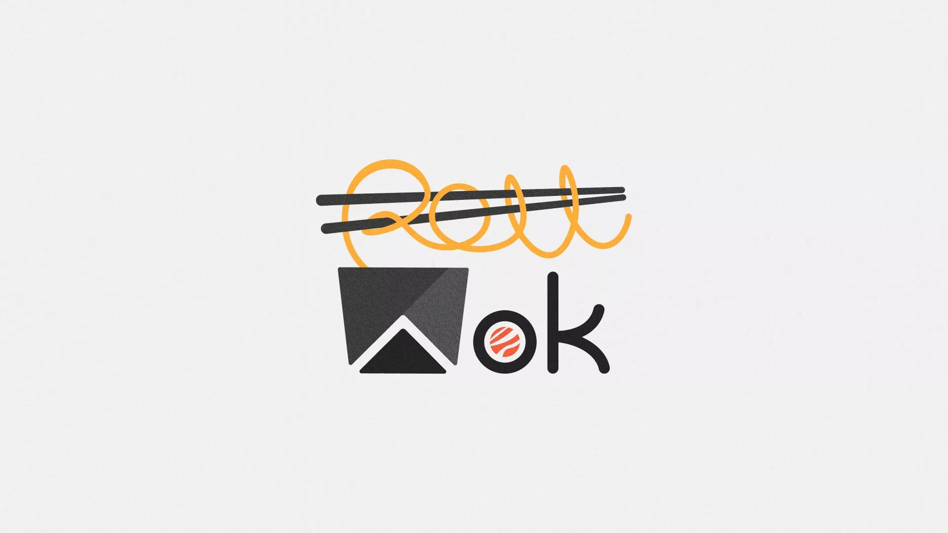 Разработка логотипа в Новосибирске для суши-бара «Roll Wok Club»